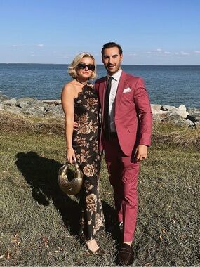 Blu Pepper Black Maxi Dress with Gold Rose Print